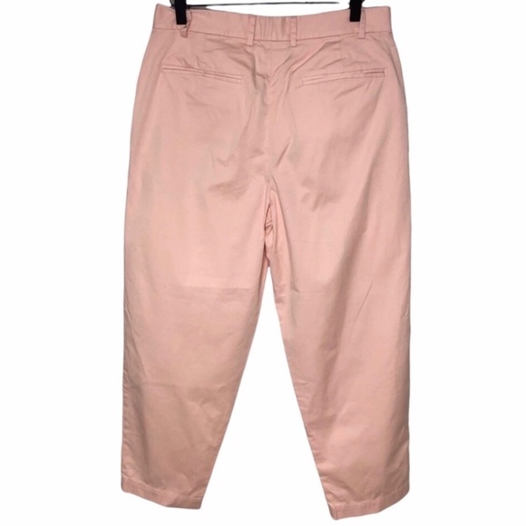 Everlane Slouchy Chino Pants Cropped Pleated Pink Size 6 Ankle Lengtb - Picture 5 of 11